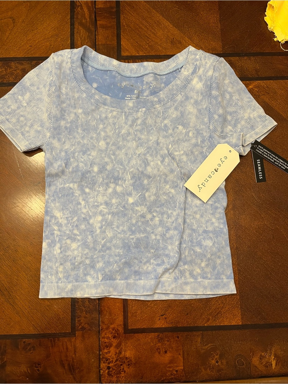 Everyday Blue Tie-Dye Ribbed Tee - Eye Candy